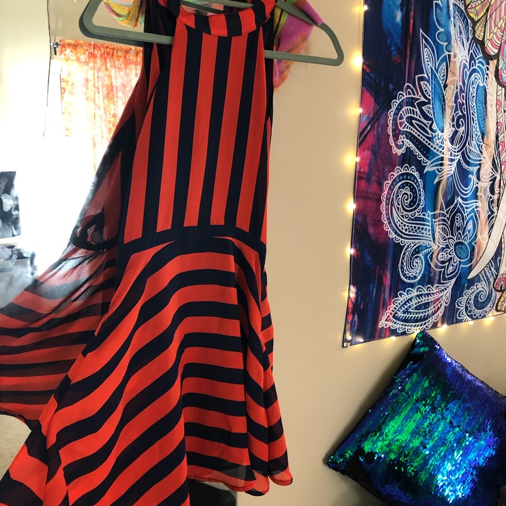 Orange and Navy game day dress